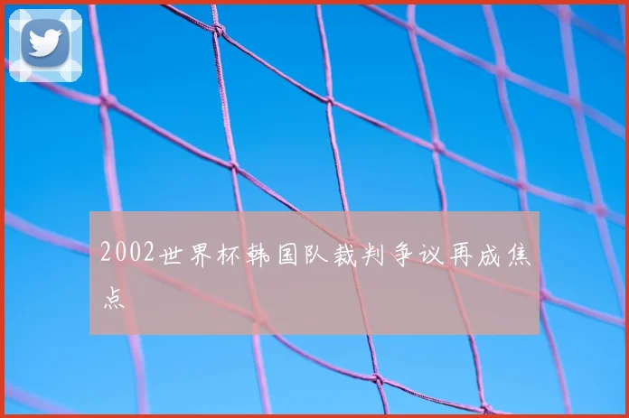 2002世界杯韩国队裁判争议再成焦点